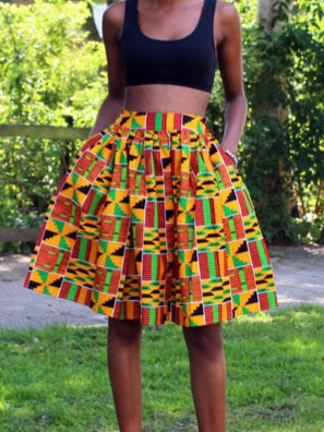 African kente skirt, Ankara African wear