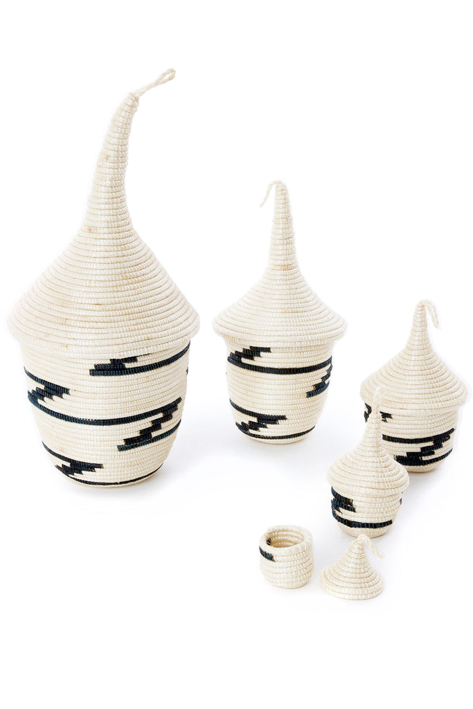 Rwanda nesting Baskets, Sisal African baskets