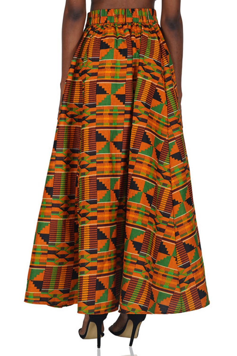Maxi African Kente and Kintengi long skirt
