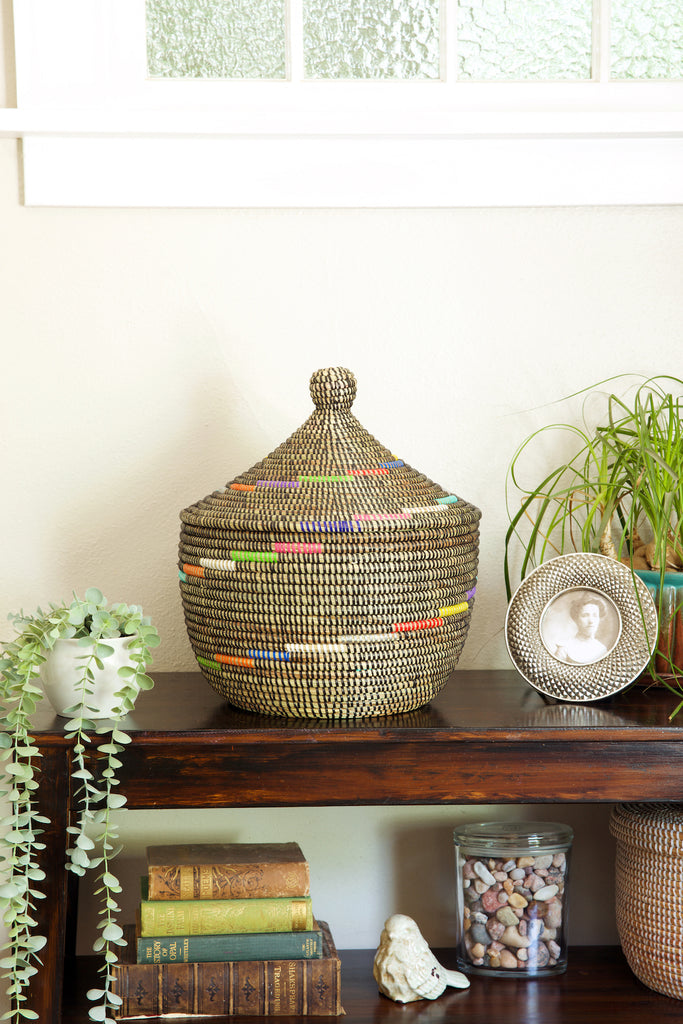 Sisal warming African basket