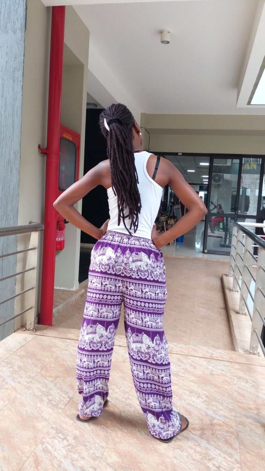 African Harem Purple pants, Women Casual Trouser - Acts Africa