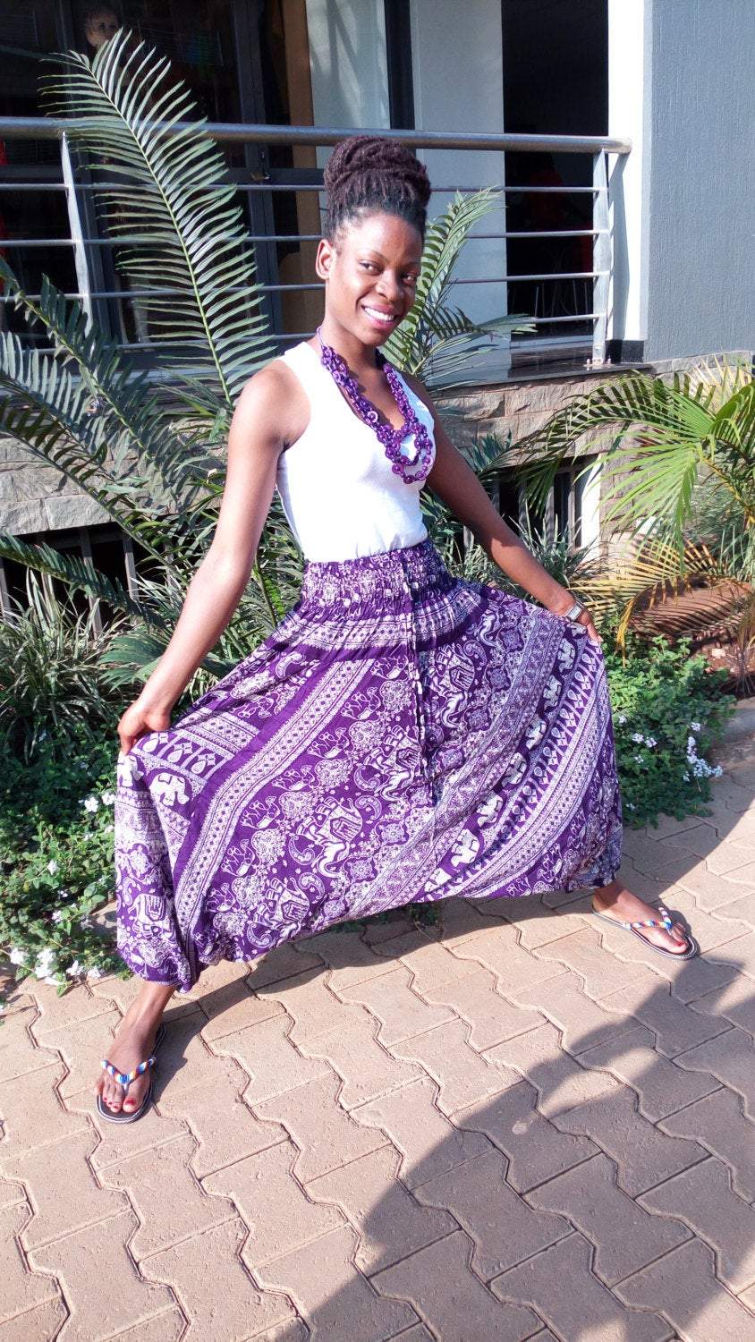 Baggy Summer Pant, Purple Dress Pant Wear - Acts Africa