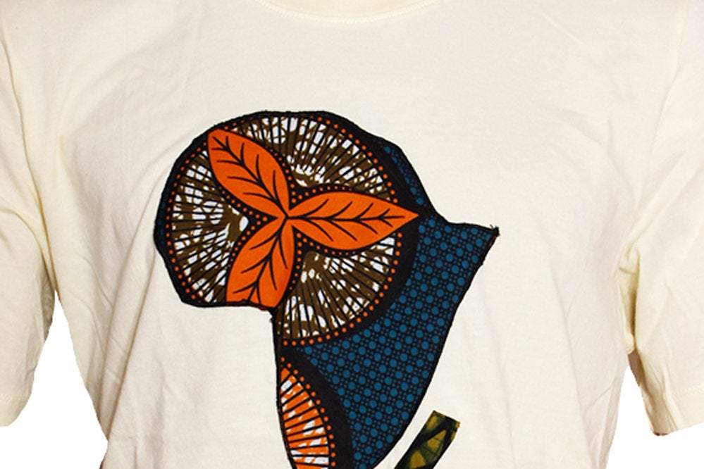 Kitengi African t-shirt, map of African - Acts Africa