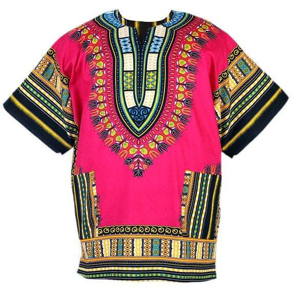 texas clothing pink dashiki shirt - Acts Africa